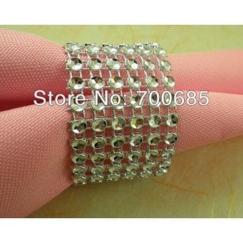 Acrylic with crystal napkin ring clear, decoration wholesale napkin holder