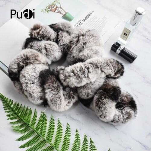 Aorice SF812 Women Real Rabbit Fur Scarf Winter Warm Rex Rabbit Fur Scarves Wraps Rings