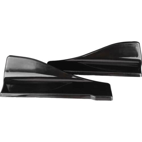 Car styling car accessories Universal Rear Bumper Diffuser Lip Side Skirts Glossy Black with Mounting Screws door sill