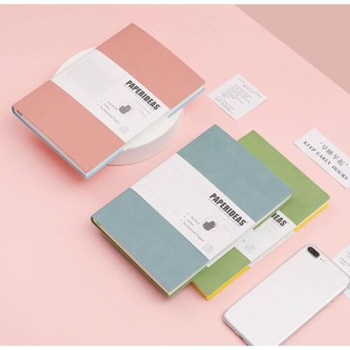 Candy Color Soft Pu Leather Bullet Dotted Journal Notebook A5 5.5x8.3" 94sheets Dot Notebook Diary Journal School Stationery