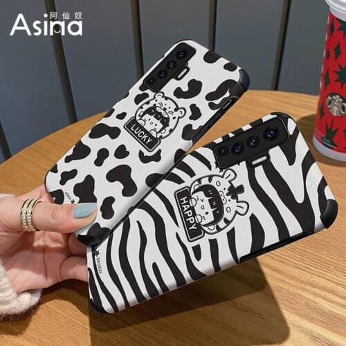 ASINA Imitation Lambskin Case For VIVO X50 60 30 Pro Cover Cartoon Silicone Bumper Cases For Vivo Z5X Z1Pro iQOO Neo Y17 V17
