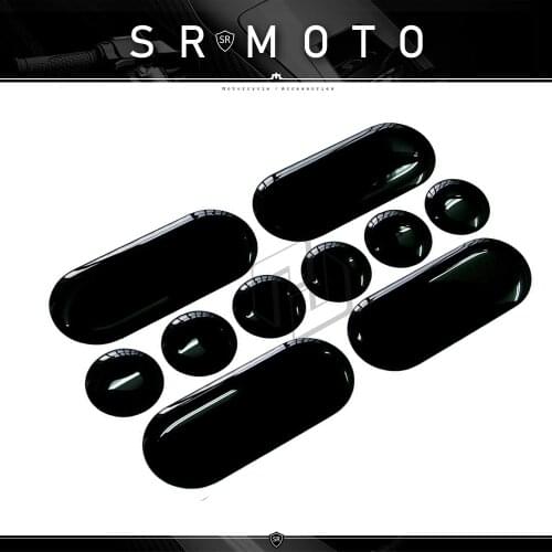 Balck 3D Gel 6 Spots & 4 Stripes Tank Pad Protector Protection Shield