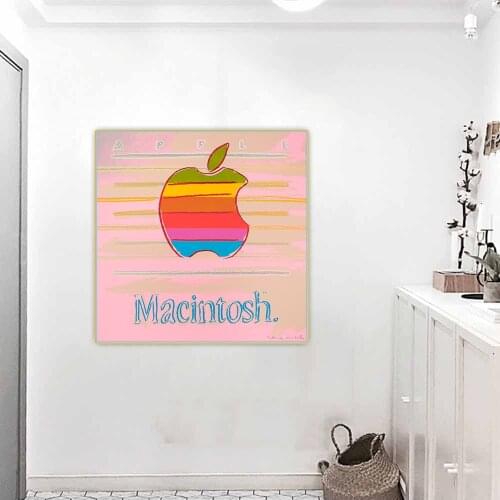 Citon Andy Warhol《Apple Macintosh》Pop Art Canvas Oil Painting Art Poster Decorative Print Picture Wall Decor Home Decoration