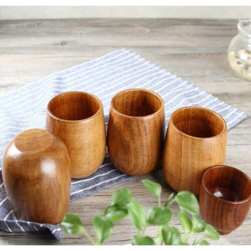 Wooden Cup Natural Reusable Protection Tea Coffee Cup Milk Mugs Wine Cup Heat Insulation Water tazasTea Utensils Mug кружка Gift