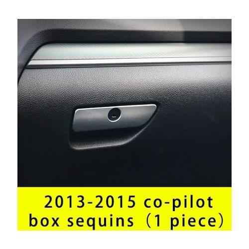 For Ford Explorer 2013-2015 co-pilot box sequins chrome 1pc