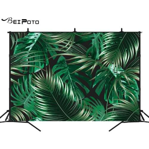 BEIPOTO Summer Tropical plant leaves photography backdrops photo background wedding floral party decoration bridal baby shower
