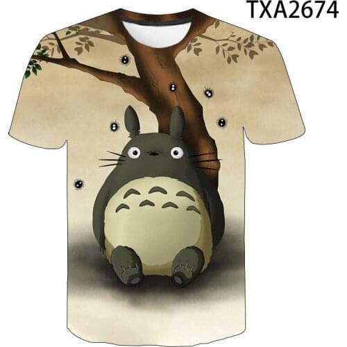 New Summer Short Sleeve Totoro 3D Printed T Shirts Casual Boy Girl Kids Streetwear Short Sleeve Men Women Children Cool Tops