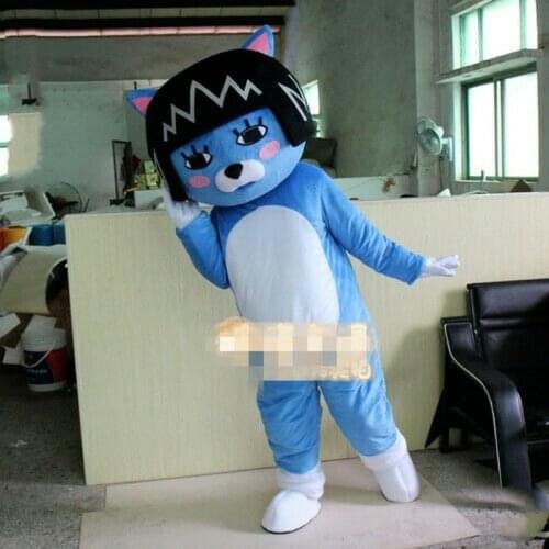 One Piece Cat Fursuit Blue Mascot Costume Cosplay Suit Halloween Party Game Dress-up Ouftif Ad