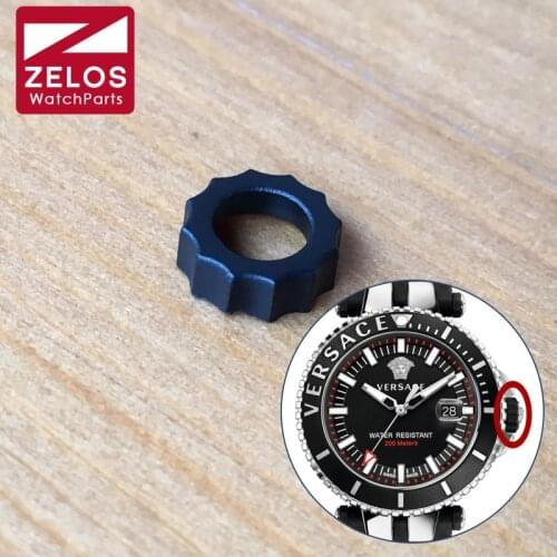 Watch crown rubber ring for Versace V-Race 45.5mm automatic quartz watch parts tools