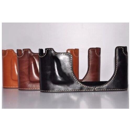 Leather Camera Bottom Case Half Cover for Leica XV / 113