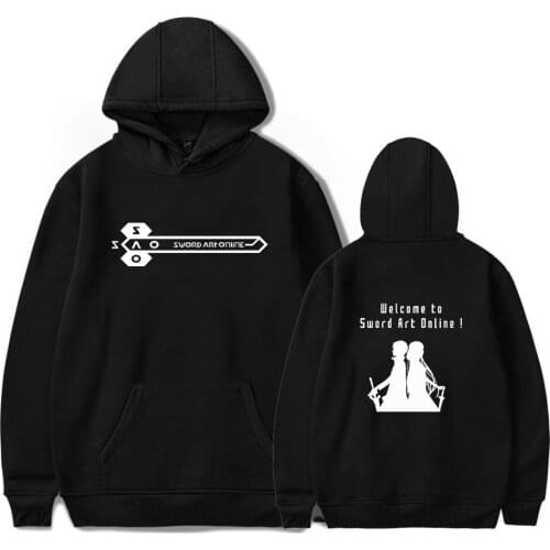 Creative SAO Hoodies Men Women Sword Art Online Sweatshirt Autumn Winter Clothes Harajuku Anime Hoodie Boy girl Sweatshirts