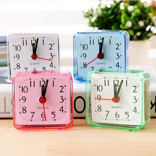 Square Desk Clock Bedside Alarm Bedroom Office Mute Student Small Desk Clock Desk Clock For Home Decoration Table Clock