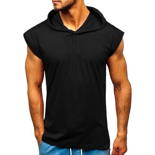 Summer Solid Bodybuilding Stringer Tank Tops men Gyms Stringer Shirt Fitness Tank Top Men Gyms Clothing Cotton Vest hoodies