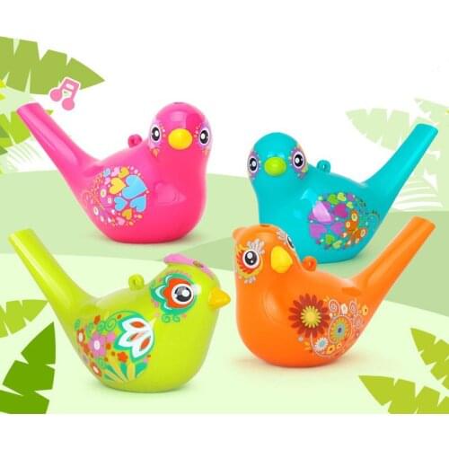 Coloured Drawing Toy Musical Instrument Water Bird Whistle Bathtime Musical Toy for Kid Early Learning Educational Children Gift