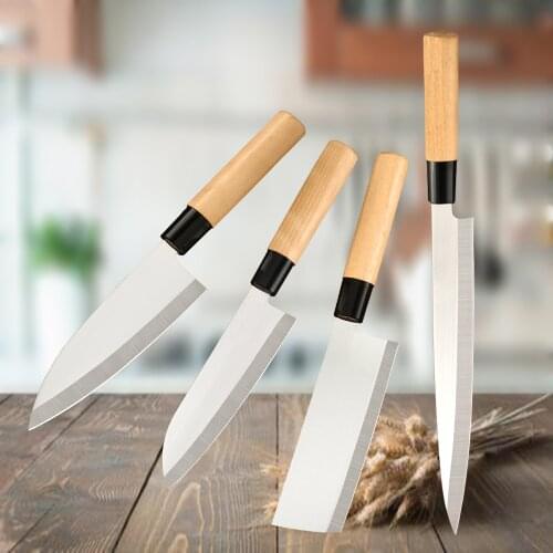 SOWOLL Stainless Steel Sushi Knife Set Slicing Sushi Sashimi Knife Kitchen Fish Knife Chef Knives Set