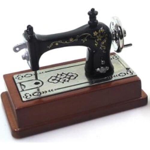 New 1:12 Dollhouse Miniature Vintage Sewing Machine Model Furniture Accessories