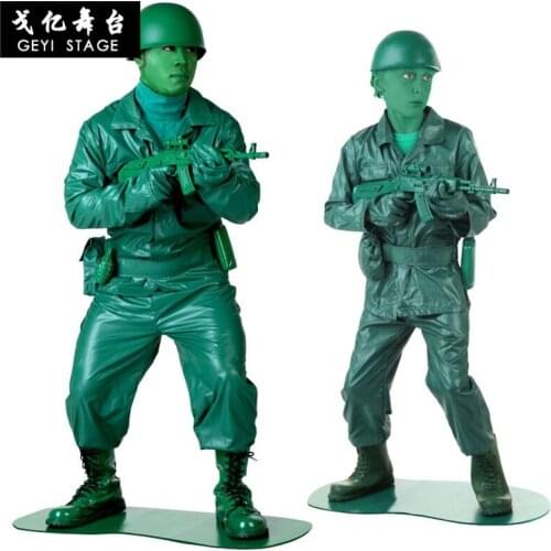 Stage Performance Clothing Japanese Green Soldier Army Traitor Officer Military Uniform Funncy Cosplay Party Costumes