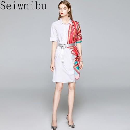 Офисные летние платья Seiwnibu China At AliExpress