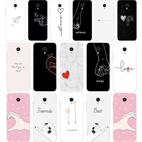 66 Simple Line Art Abstract Love Heart gift Soft Silicone Tpu Cover phone Case for Meizu M5 M5C M5S M6 M6T M6C M6 Note Case