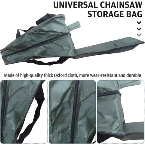 Chainsaw Carrying Bag Oxford Cloth Waterproof Universal Chainsaw Storage Holder with Portable Long Zipper Handle Straps for / 16
