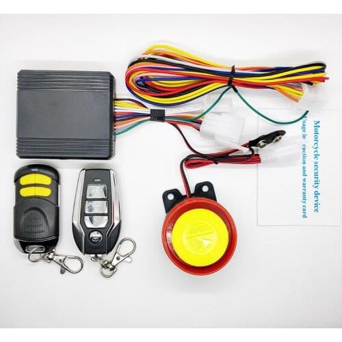 Universal Motorcycle Alarm System Scooter Anti-theft and Anti-grab Security Alarm Speaker Moto Remote Control Engine Start