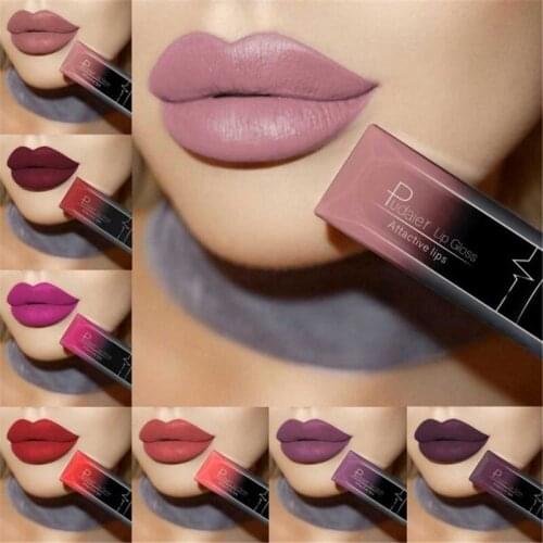 21 Colors Hot Sales Waterproof Nude Matte Velvet Glossy Lip Gloss Lipstick Lip Balm Sexy Red Lip Tint Women Fashion Makeup