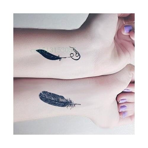 Waterproof Temporary Tattoo Sticker 10.5*6cm sexy Feather tattoo leaf for girl women tatto stickers flash tatoo fake tattoos