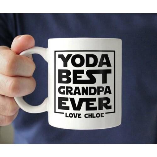 Best Grandpa Ever Funny Grandparents White Ceramics Coffee Mug,Personalized Christmas Birthday Gift For Grandfather,Custom Mug