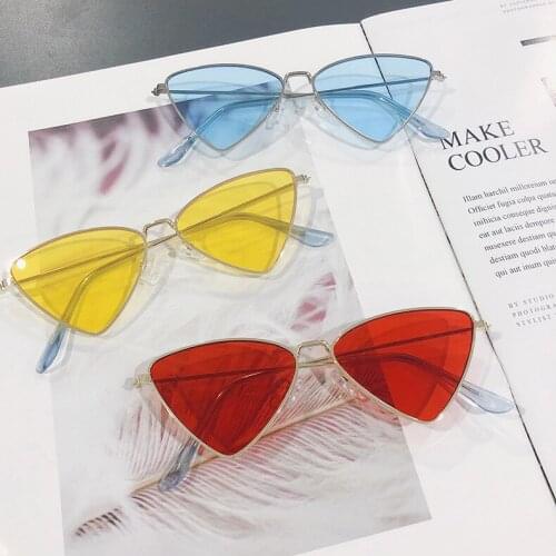 Women Small Cat Eye Sunglasses Retro Cool Sexy Triangle Sunglass Female Fashion Ocean Film Cateyes Sun Glasses UV400