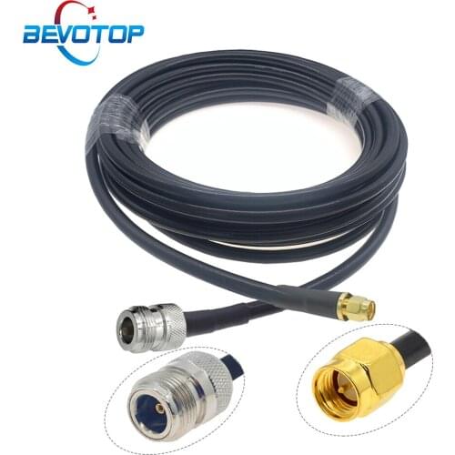 N Femal to SMA Male Connector 5D-FB Coaxial Cable Pigtail RF Adapter Cable 5DFB 50Ohm RF Extension Jumper Cord 1m 5m 10m 20m 30m