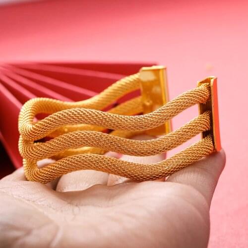 1Pcs Braclet Luxury Gold Color Jewelry Bangles indian Ethiopian African for Women Dubai Bracelet Party wedding Gifts Adjustable