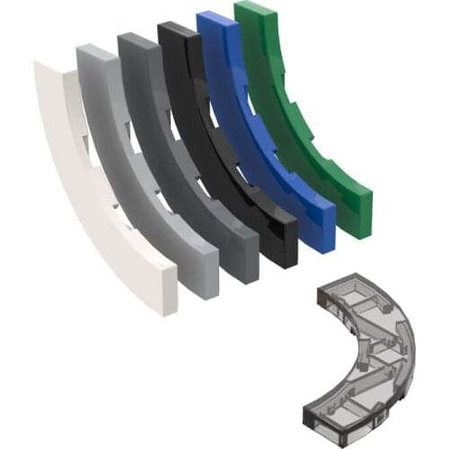 10PCS Building Blocks 27507 4x4 Curved Light Panel High-Tech Bricks Assembles Particles DIY Assembly Parts Toy For Children Gift