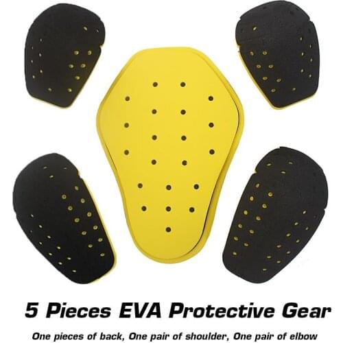5 Pieces Motocross Racing Protector EVA High Foaming Motorcycle Shoulders Elbows Back Protective Gear Knee pads 2 pieces