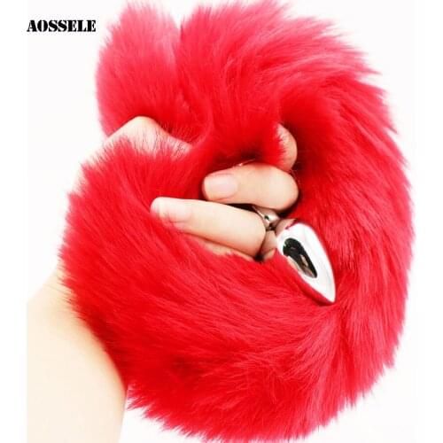 Stainless Steel Butt Plug Fox Tail Anal Plug Adult Games Sex Toy For Men/Women Anal Sex Metal Buttplug BDSM Flirting Dog Tail