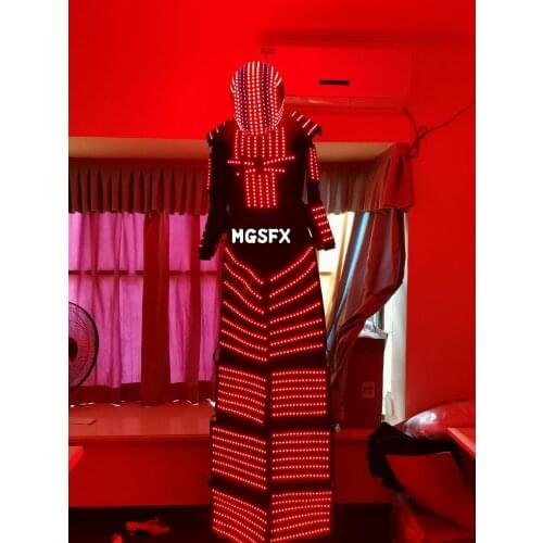Free Shipping Hight Quality LED ROBOT COSTUME / LED ROBOT SUIT / Kyroman stilts walker LED Robot