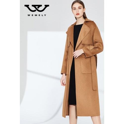 Water ripple double-sided cashmere coat womens new loose popular cloak in autumn and winter 2021 high-end wool coat