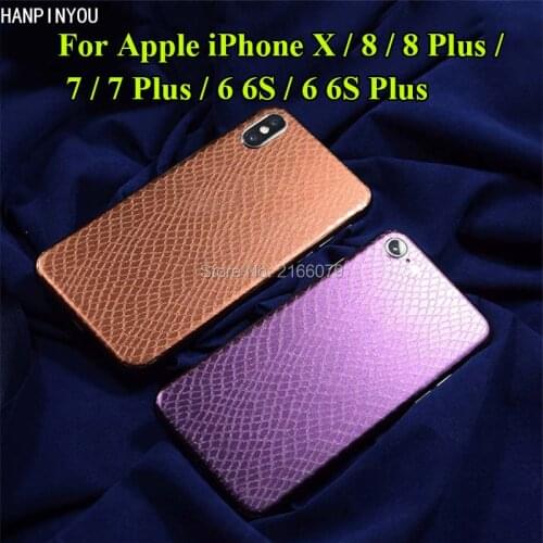 For Apple iPhone X 6 6S 7 8 Plus 3D Snake Skin Gradient Back Cover Decal Rear Skin Phone Protective Sticker Film Guard