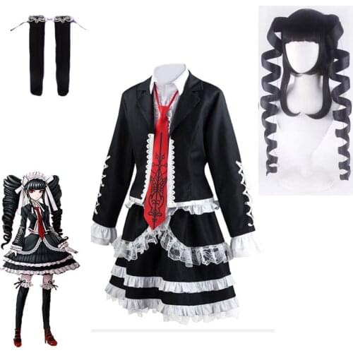 Celestia Ludenberg Costume Anime Danganronpa V2 Cosplay Costume Yasuhiro Taeko Loitia Dress Outfit For Girl