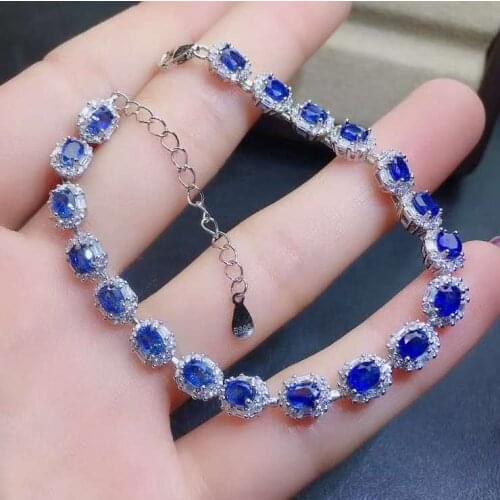 Natural And Real Sapphire Bracelet Bangle Free shipping Real natural sapphire Bangle