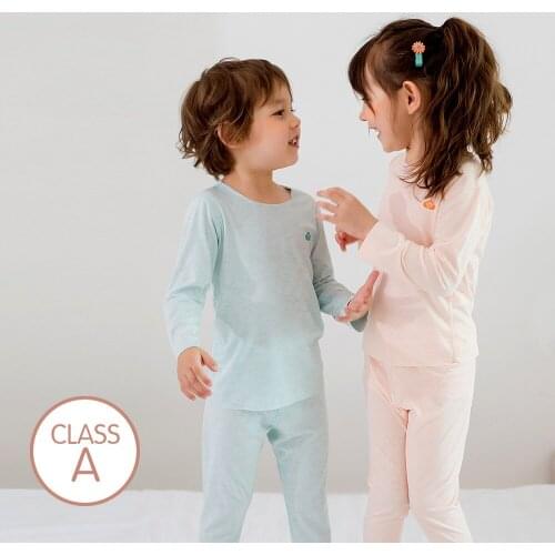 New Autumn / Winter 2020 Childrens Colored Cotton Long Sleeve Set Modal Traceless Autumn Clothes And Trousers