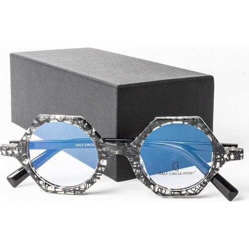 Plate glasses frame men women full frame personality polygon small frame non-mainstream punk irregular myopia glasses frame