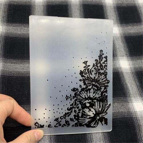 Rose peony Flowers print DIY Plastic Embossing Folders for DIY Scrapbooking Paper Craft/Card Making Decoration Supplies