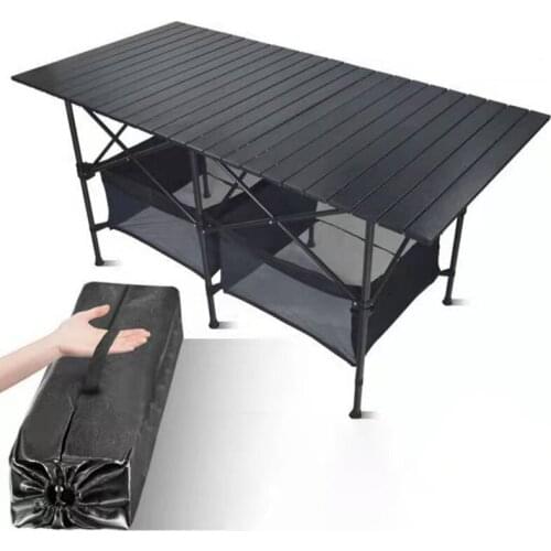 Pop Outdoor Folding Table Chair Camping Aluminium Alloy BBQ Picnic Table Waterproof Durable Folding Table Desk