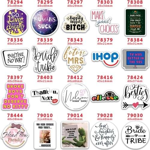 DIY Craft Supplies Sewing Accessories Cartoon Printed Planar Resins Mold 10 Pieces. PR-78294