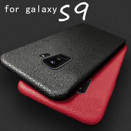 Luxury Leather Feel Case For Samsung Galaxy S9 Ultra Thin Sleek TPU Cover for Samsung galaxy S9 Plus Case Coque Fundas