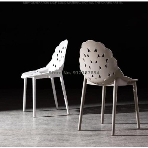 Nordic home chair backrest makeup chair plastic dining chair modern minimalist lazy net red home restaurant ins style