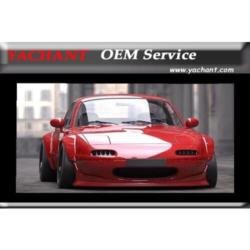 Car-Styling FRP Fiber Glass Front Bumper Splitter Fit For 1989-1997 Miata MX5 NA PD Style Front Bumper Lip