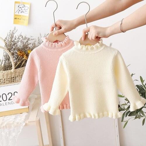 Spring Autumn Kids Girls Sweater Pullover Children Winter Bottoming Shirt Tops Baby Clothes New Style