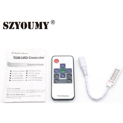 SZYOUMY 20 Sets 10 Keys Wireless RF Mini Led Remote Controller DC 5V-24V 12A / 3 Channels For RGB Strip Lights Color Changing