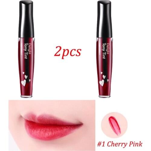 TONYMOLY Delight Tony Tint 2pcs Long-Lasting Liquid Lipstick Waterproof Sexy Matte Lip Gloss Tattoo Makeup Korea Cosmetics